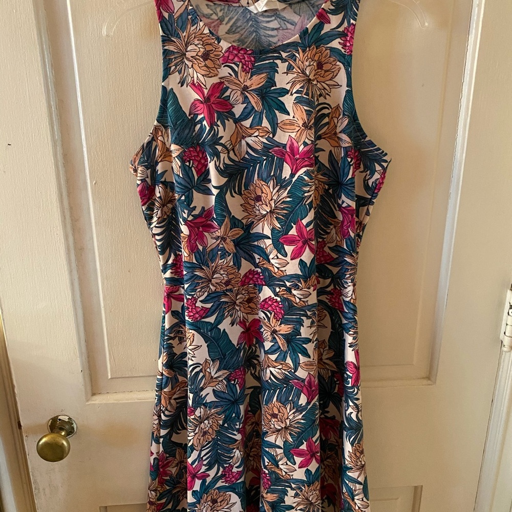 Beautiful Floral Pink Sun Dress